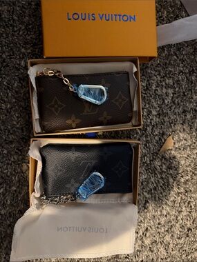 Louis Vuitton Monogram Key Pouches in Brown and black brand new you get both